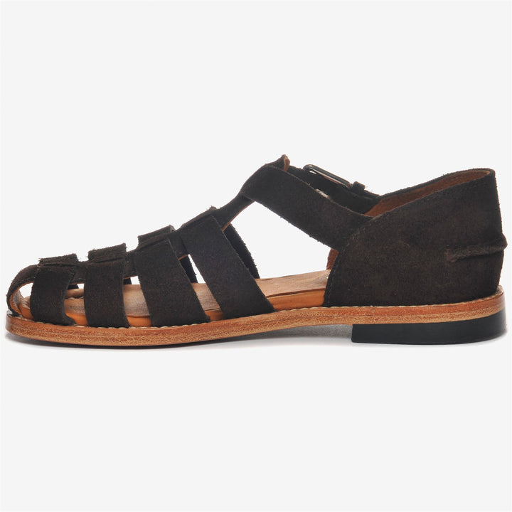Dark Brown Women's Suede Sandals with Adjustable Fit 3