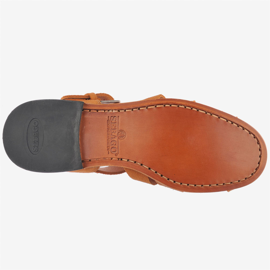 Sandalias de verano para mujer marrones con tiras ajustables main