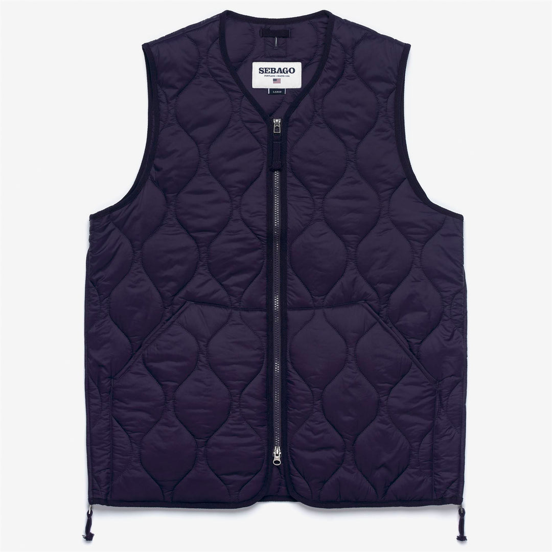 Chaleco acolchado unisex azul marino con relleno de plumón ecológico Thermore 01