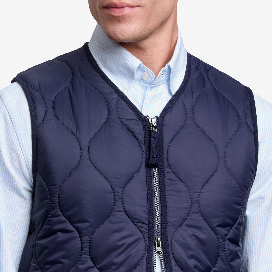 Chaleco acolchado unisex azul marino con relleno de plumón ecológico Thermore main