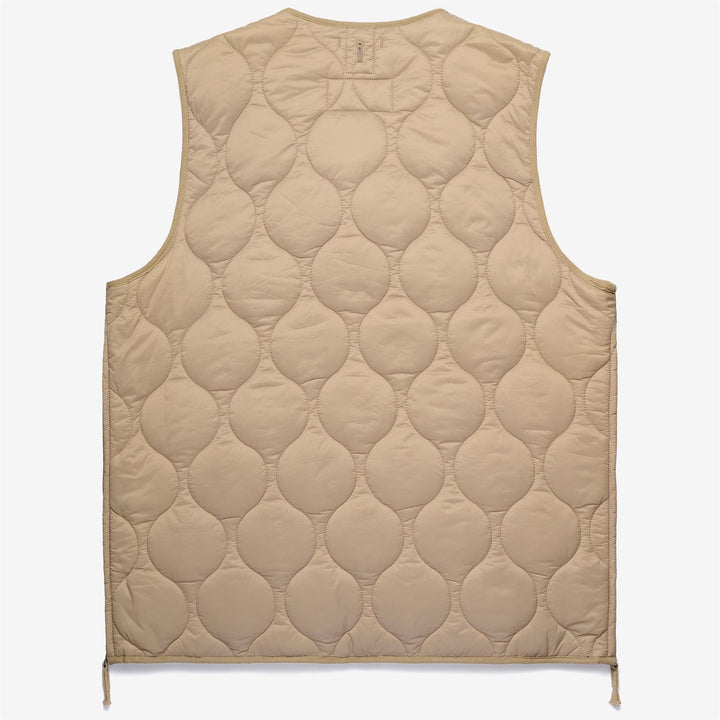 Gilet trapuntato unisex beige con imbottitura riciclata 2