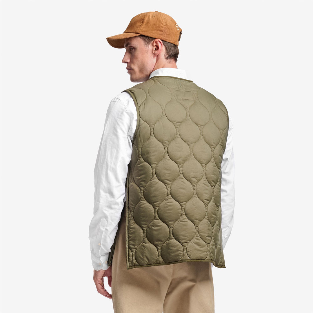 Green Unisex Quilted Vest with Recycled Padding main