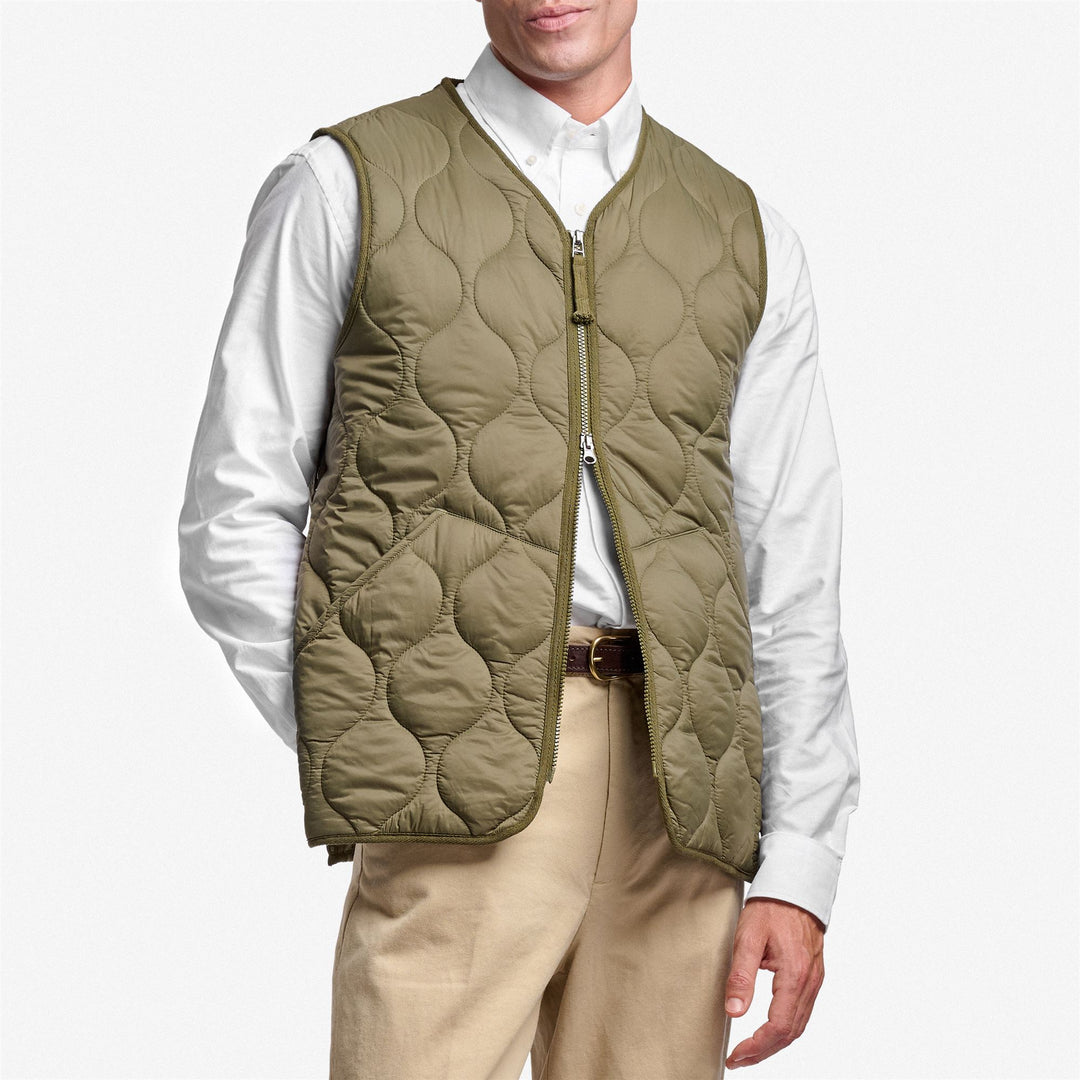 Green Unisex Quilted Vest with Recycled Padding main