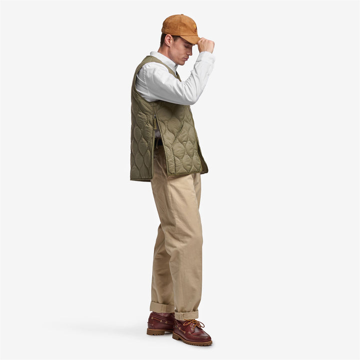 Green Unisex Quilted Vest with Recycled Padding 6