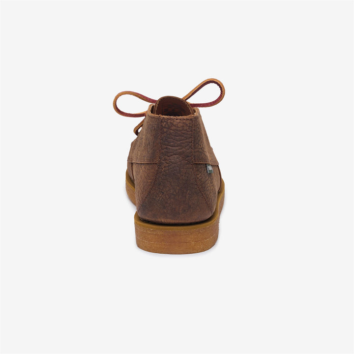 Brown Men's Low Cut Leather Moccasin Boots 5