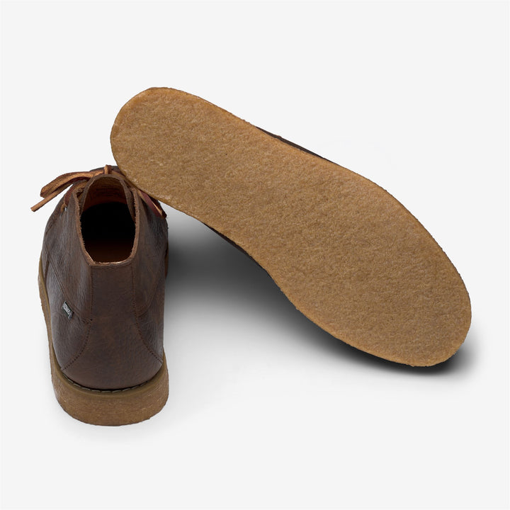 Brown Men's Low Cut Leather Moccasin Boots 4