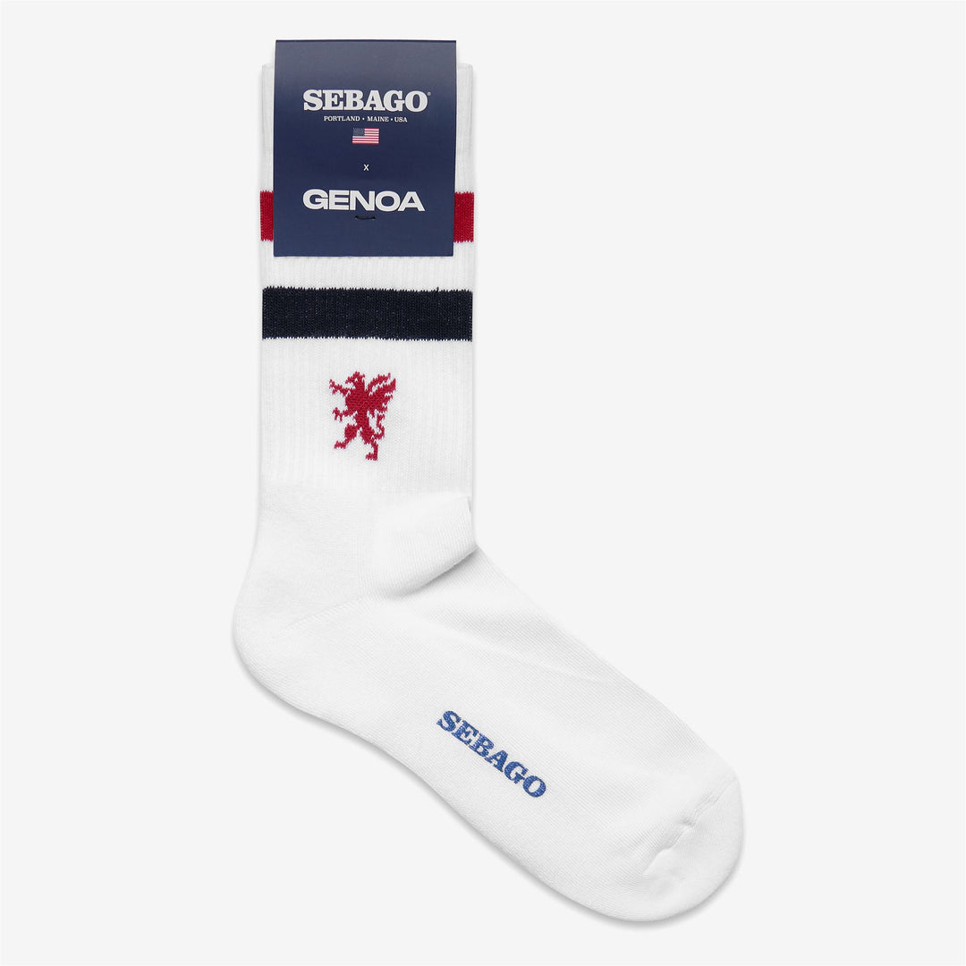 White blue red Men's Ankle Tube Cotton Socks 01