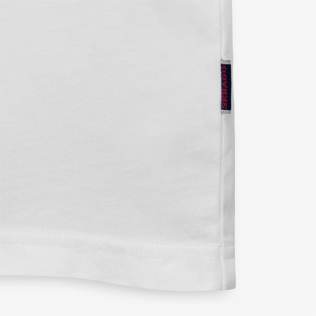 White Unisex Yachting T-Shirt with Pocket and Ribbed Neckline main
