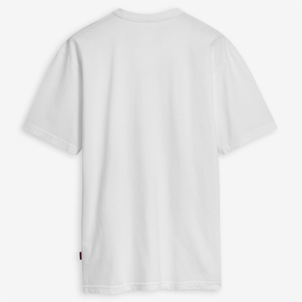 Weißes Unisex-Yachting-T-Shirt mit Tasche und geripptem Halsausschnitt 02
