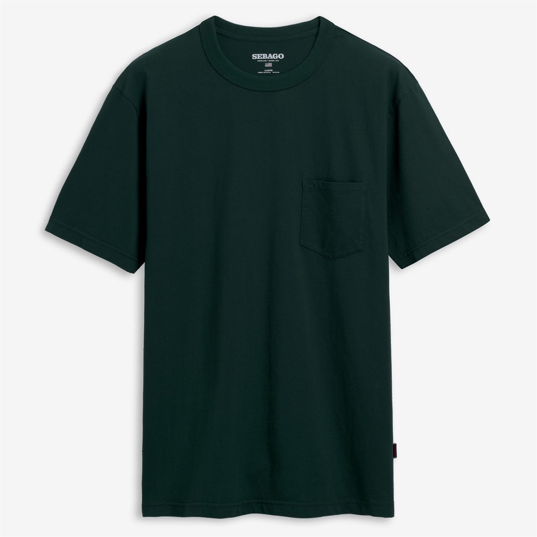 T-shirt unisexe vert de yachting avec poche 01