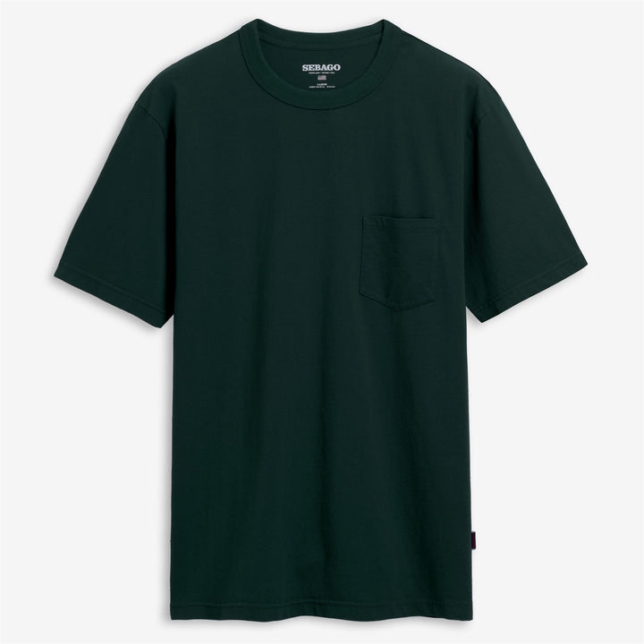 T-shirt unisexe vert de yachting avec poche 1