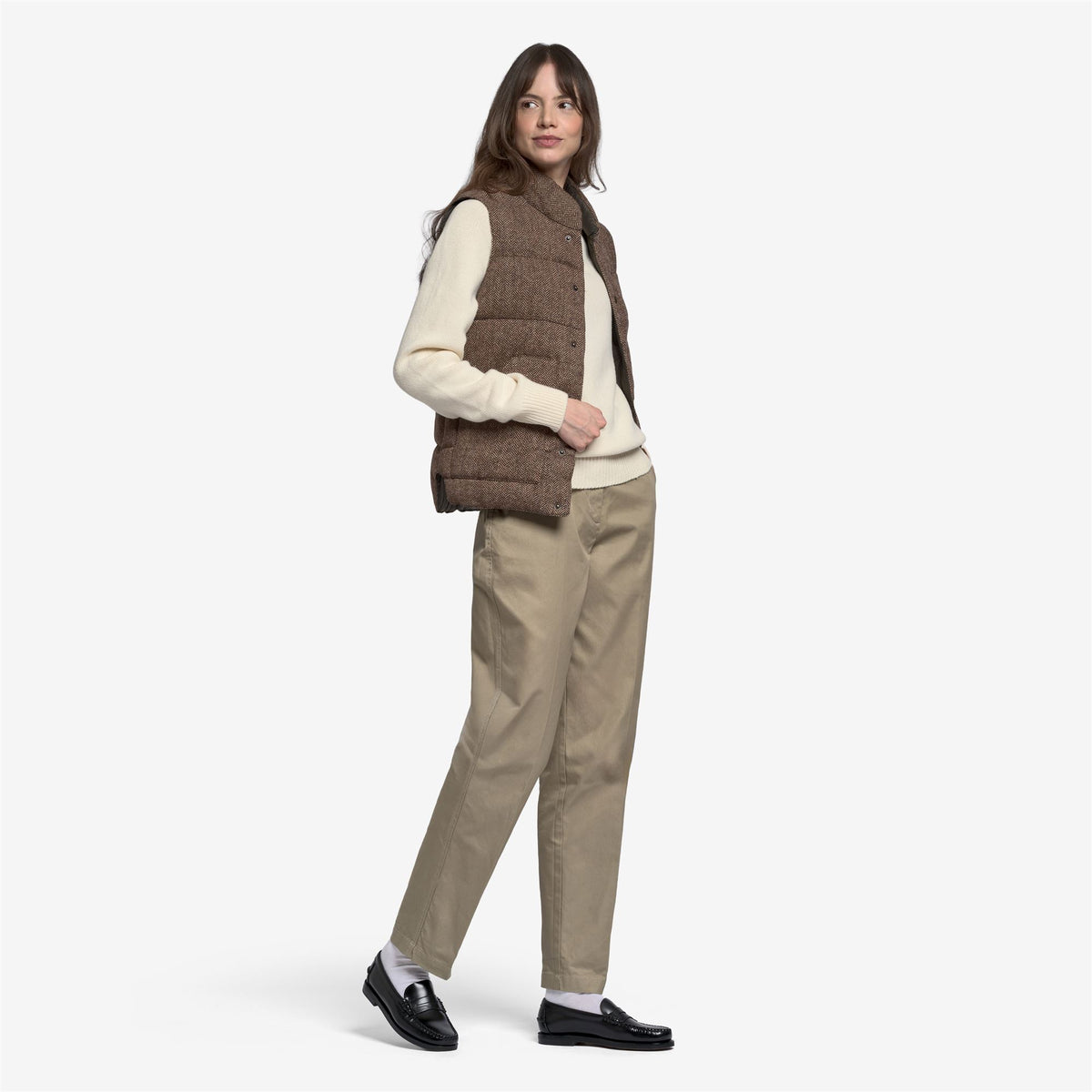 Jackets_Unisex_WEBB HERRINGBONE_Vest_Beige-Brown - Commercial 6