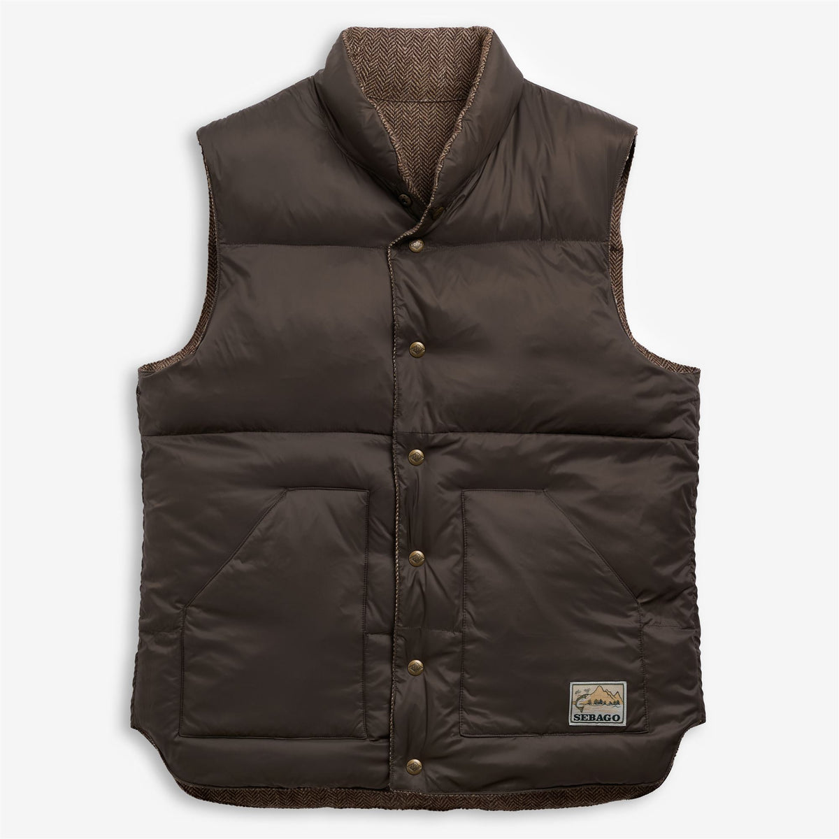 Beige Unisex Wool Reversible Gilet
