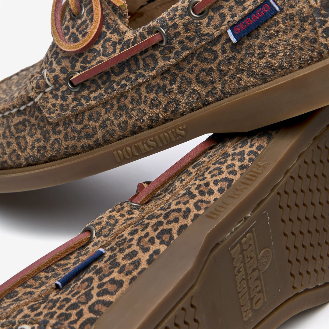 Brown leopard Men's Nautical Moccasin Boat Shoes main