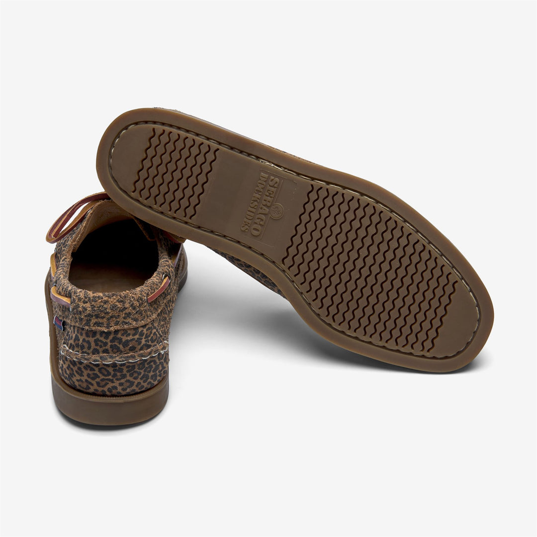 Brown leopard Men's Nautical Moccasin Boat Shoes main