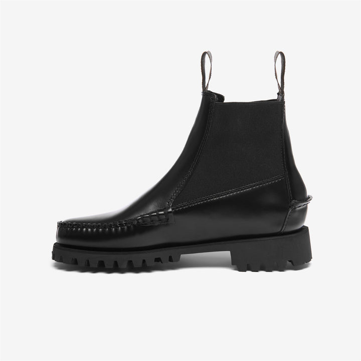 Black Women's Chelsea Boots with Rubber Lug Sole 3