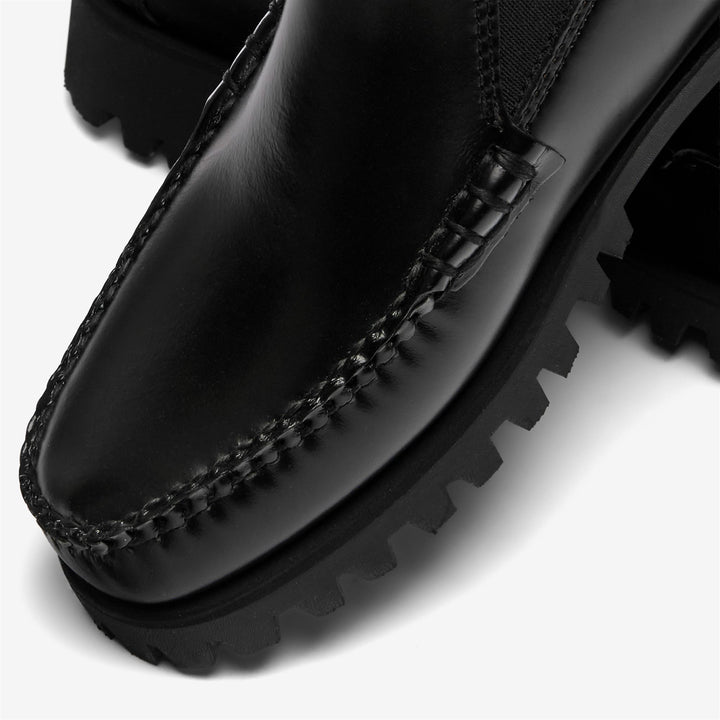 Black Women's Chelsea Boots with Rubber Lug Sole 6