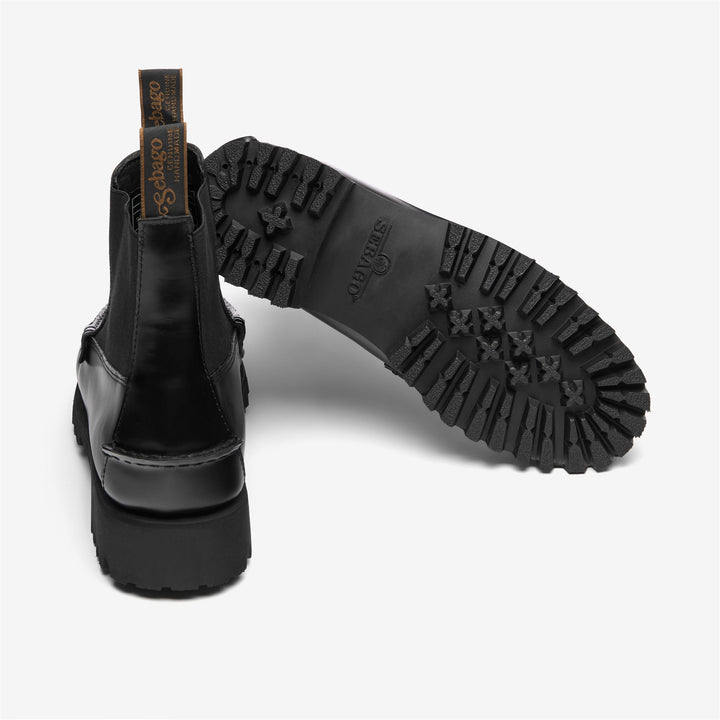 Black Women's Chelsea Boots with Rubber Lug Sole 4
