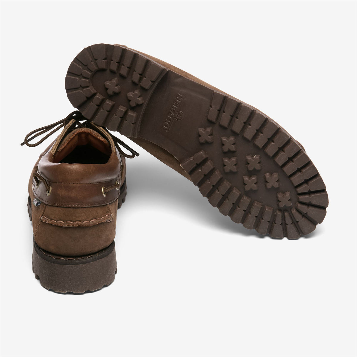 Brown Men's Leather Lace-Up Moccasin