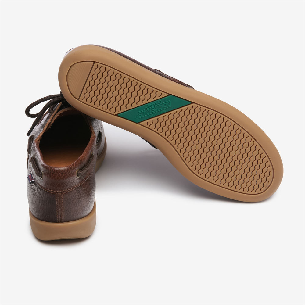 Mocassins en cuir marron pour homme avec semelle en caoutchouc 02