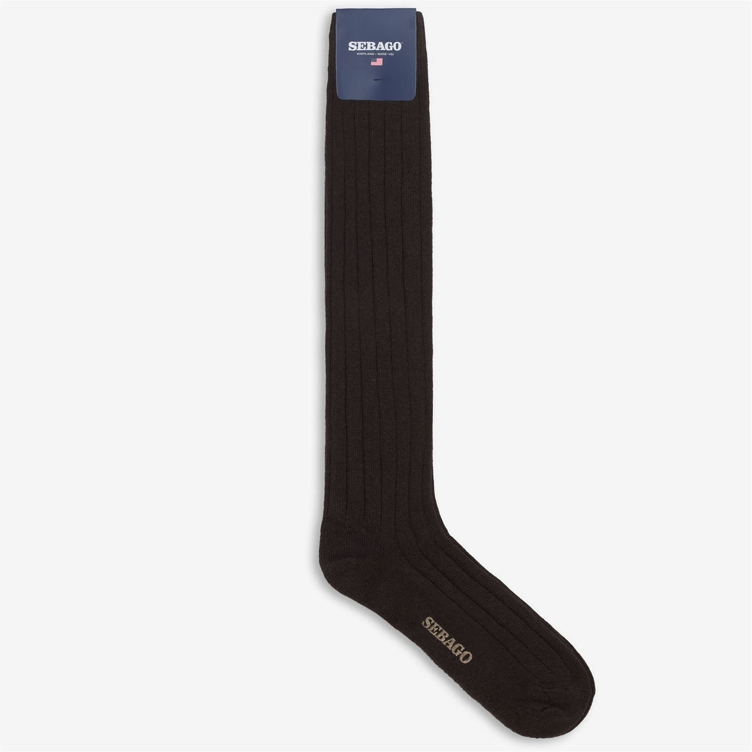 Brown Unisex Knee High Leisure Socks with Wool and Cashmere 01
