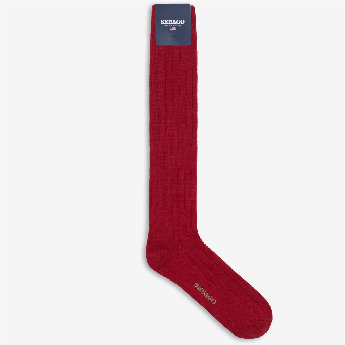 Red Unisex Wool Cashmere Knee-High Sock