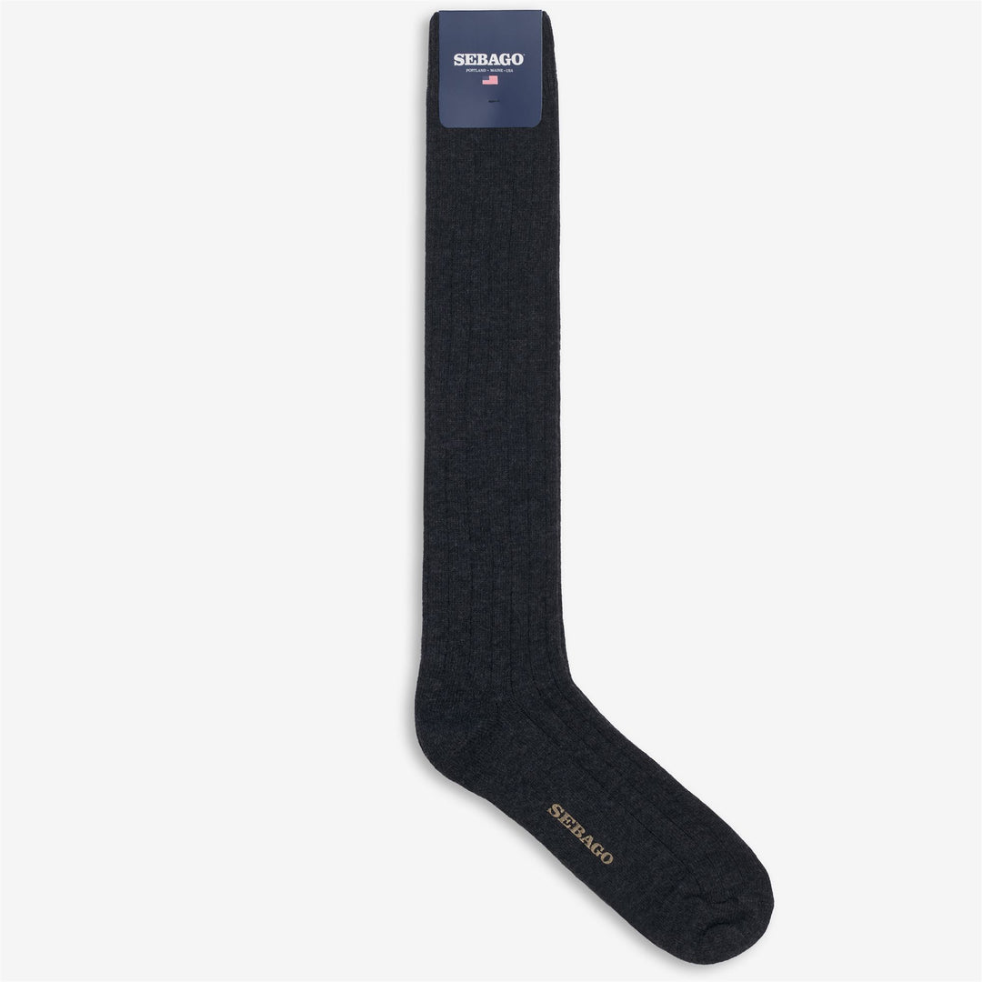 Calcetines altos unisex de color gris oscuro para ocio 01