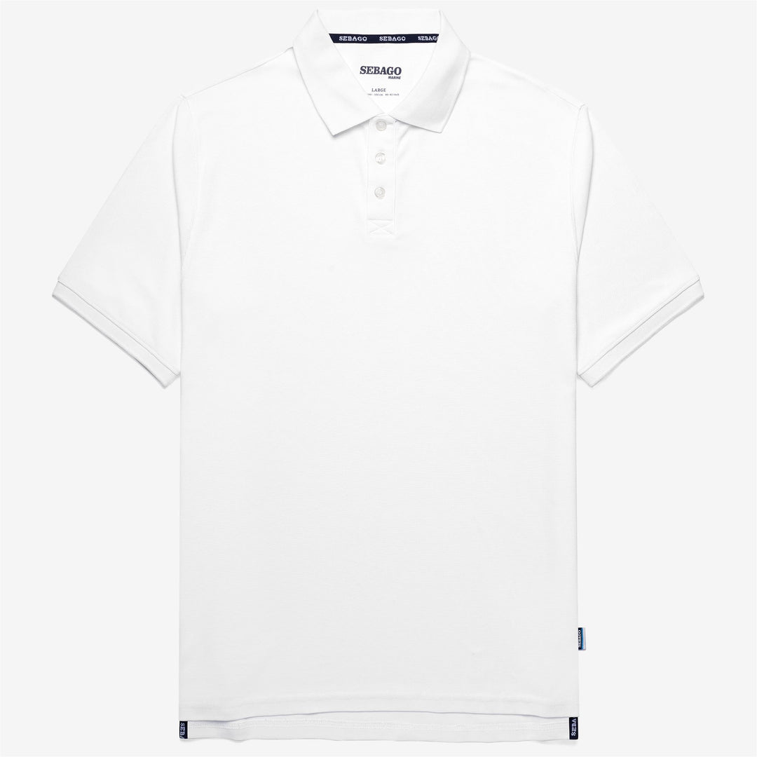 Polo Unisex da Vela Grigia e Bianca con Tessuto Tecnico Elasticizzato 01