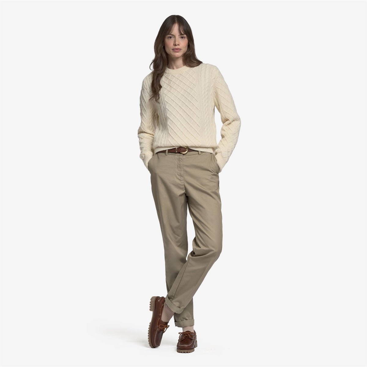 Knitwear_Unisex_FLEMISH IRISH_Jumper_White Antique - Commercial 6