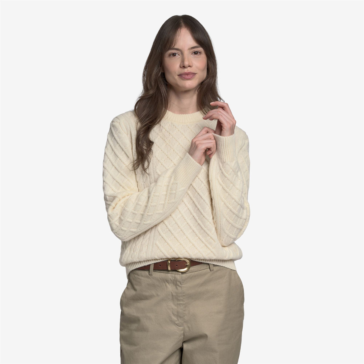 Knitwear_Unisex_FLEMISH IRISH_Jumper_White Antique - Commercial 7