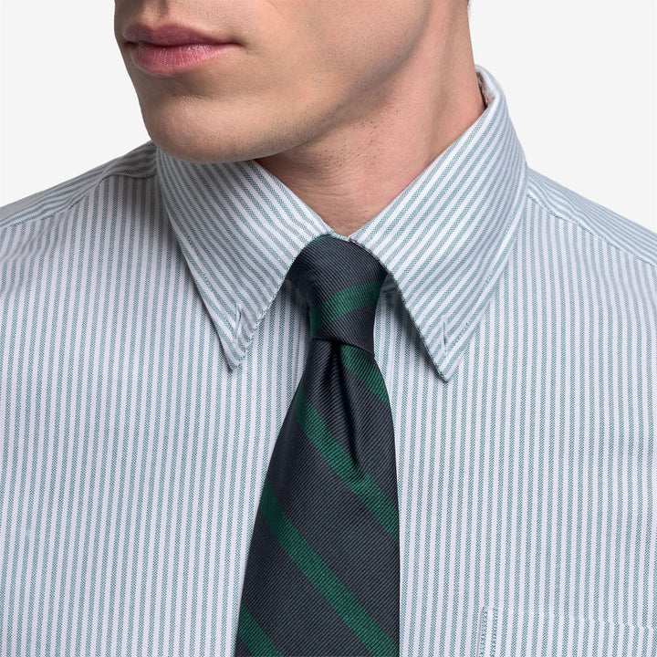 Blue Men's Silk Regimental Tie for Elegant and Casual Looks 4