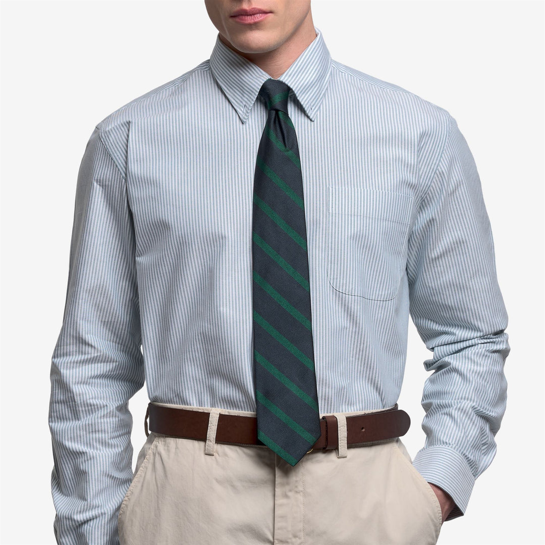 Blue Men's Silk Regimental Tie for Elegant and Casual Looks main