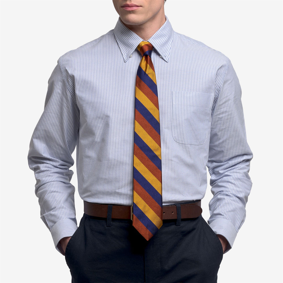 Red Men's Silk Regimental Tie for Leisure and Formal Wear main