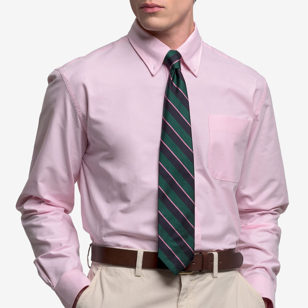 Blue Men's Regimental Silk Tie with Diagonal Stripes main