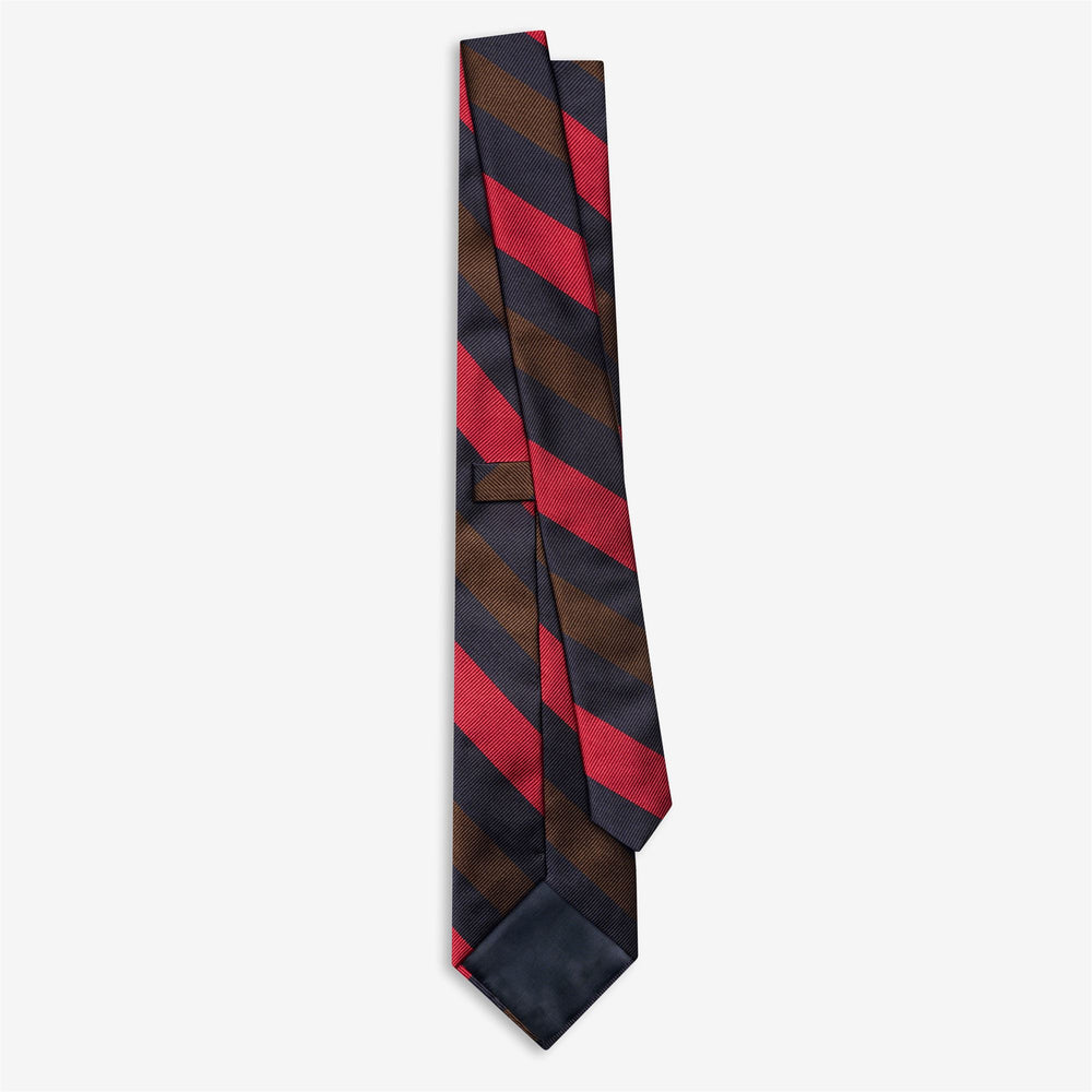 Corbata de seda azul estilo regimiento para hombre, ideal para el tiempo libre. 02