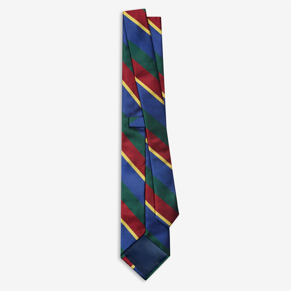 Corbata de seda verde estilo regimiento para hombre para eventos de ocio 02