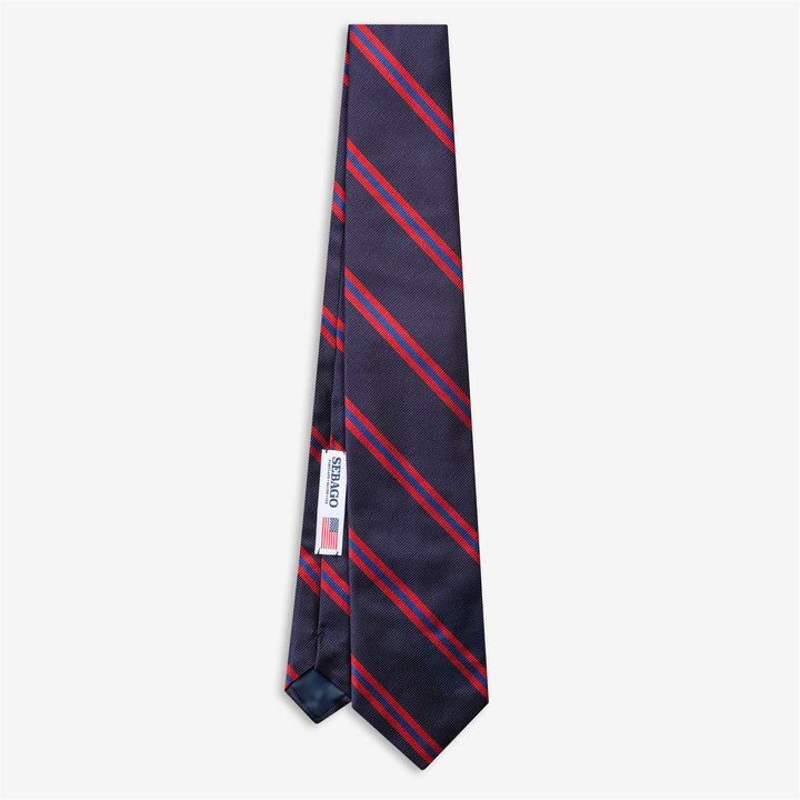 Blue Men's Regimental Tie with Diagonal Stripes 1