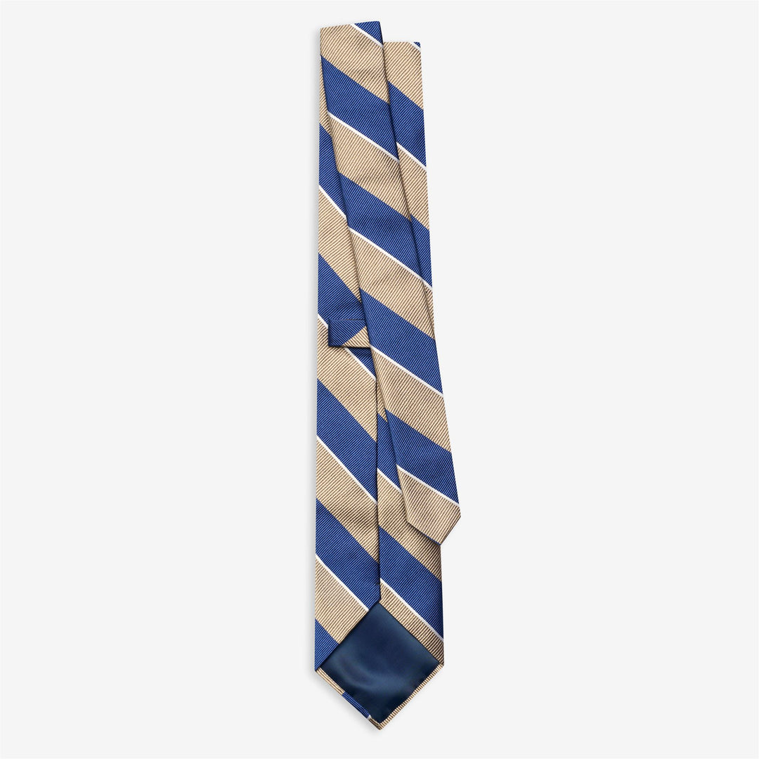 Blue beige Men's Silk Regimental Tie with Stripes main