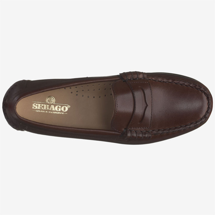 Mocassini in Pelle Casual Donna Marrone Scuro Slip-On 4