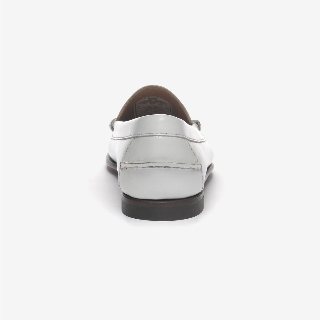 Mocassins décontractés en cuir gris et blanc pour femmes main