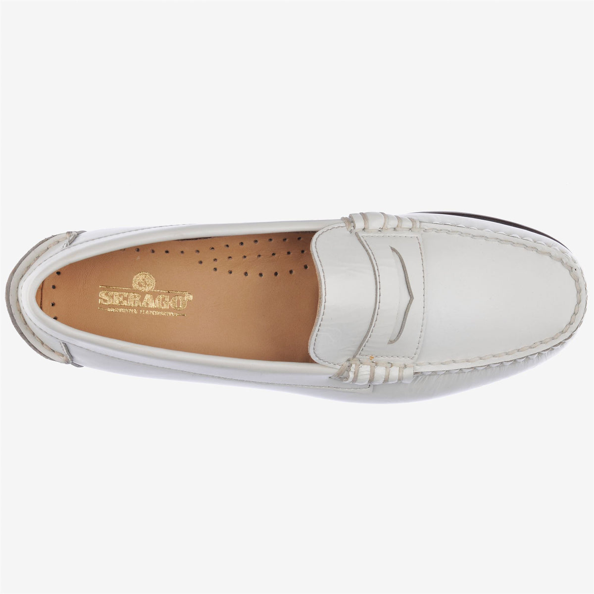 White Women's Leather Penny Loafer