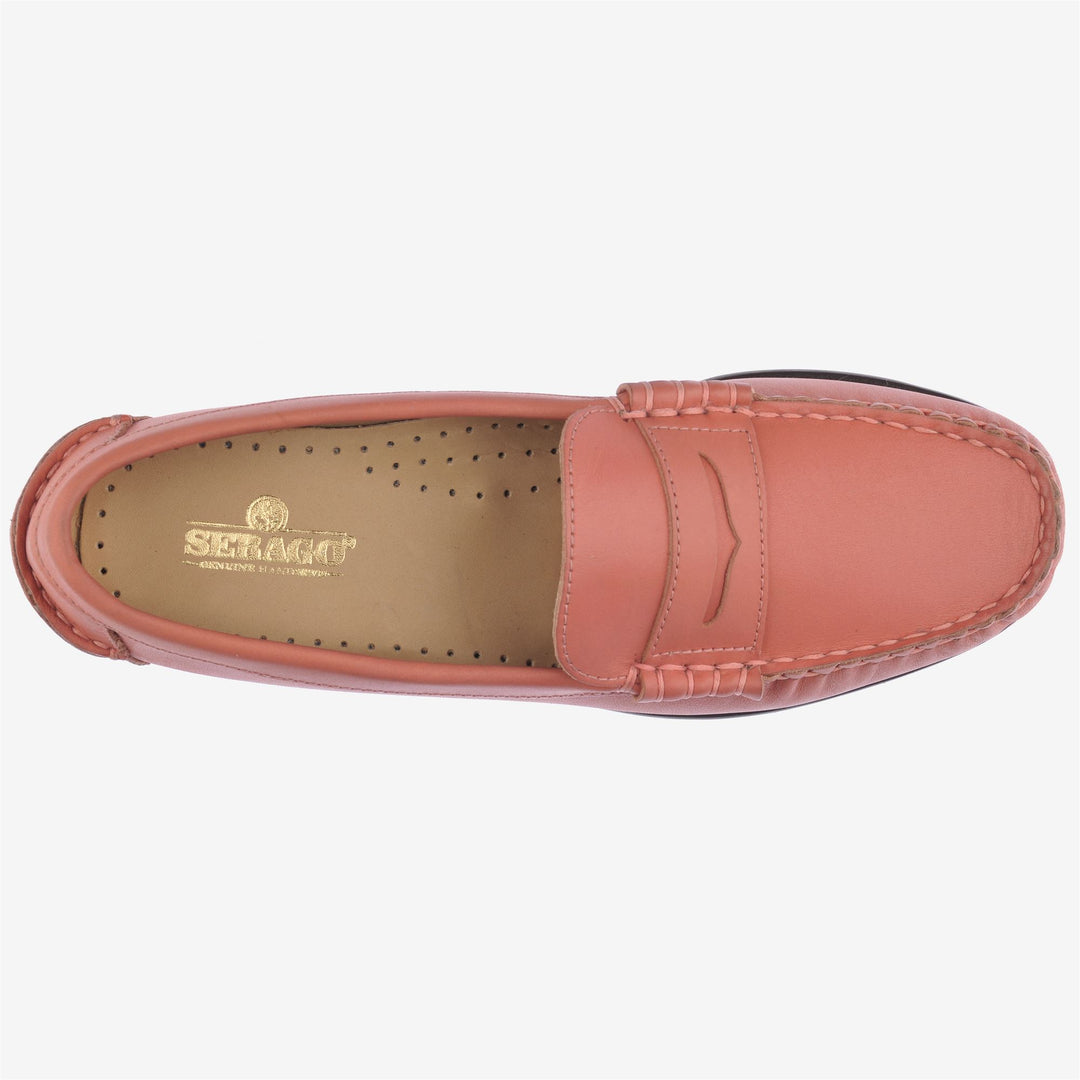 Chiffon Rot Damen Leder Mokassin Slip-On Schuhe main