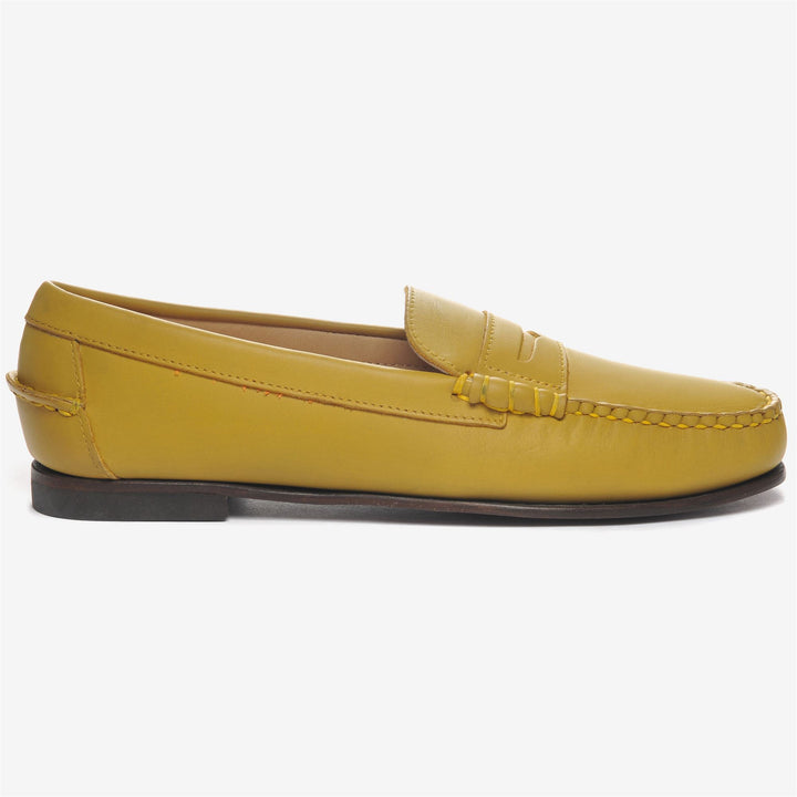 Mimosa Yellow Women's Casual Leather Moccasin Slip-Ons 1