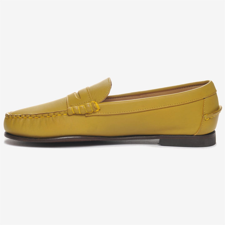 Mimosa Yellow Women's Casual Leather Moccasin Slip-Ons 3