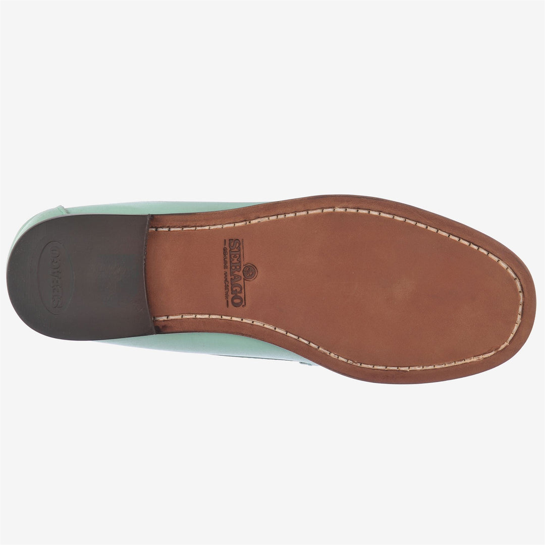Aqua Green Women's Leather Moccasin Slip-On Footwear | Sebago Aqua Green Women's Leather Moccasin Slip-On Footwear | Sebago