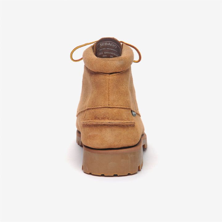 Bottines mocassins de loisirs beiges et jaunes pour homme en daim imperméable 5