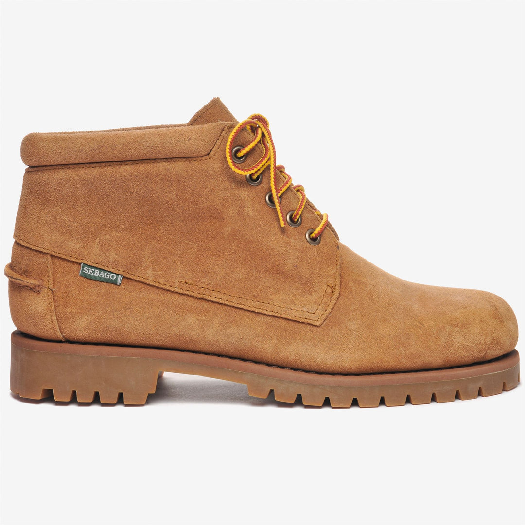 Beige Yellow Men's Leisure Moccasin Ankle Boot with Waterproof Suede 01