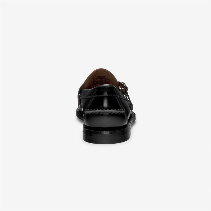 Black Women's Leather Moccasin Loafers with Fringe Detail 5