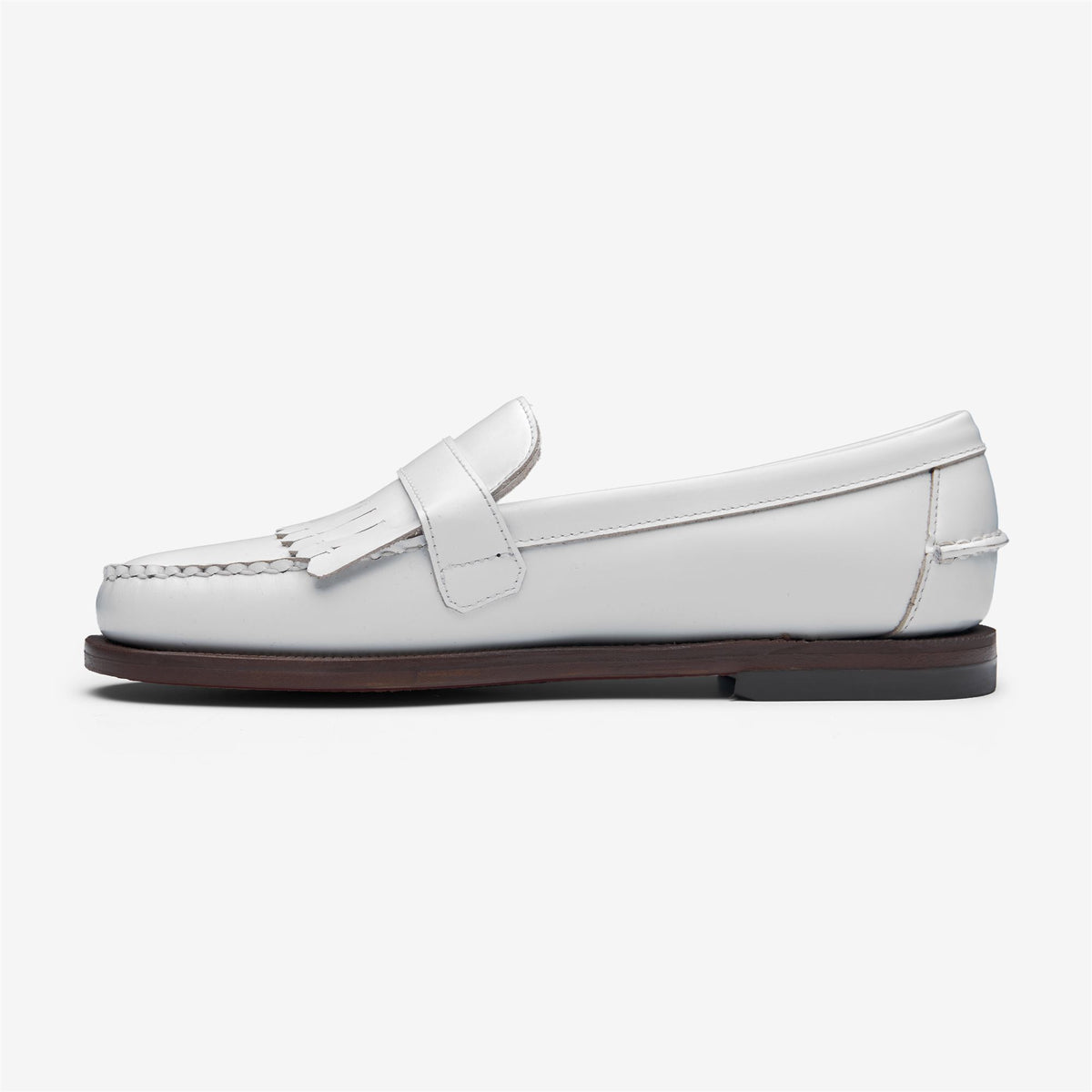 White Women's Leather Loafer