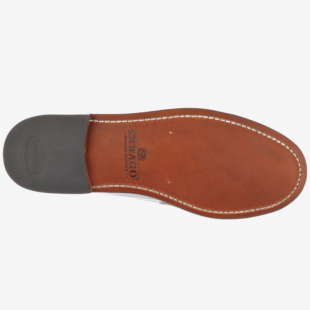 White Women's Business Moccasin Loafers with Leather Detailing main